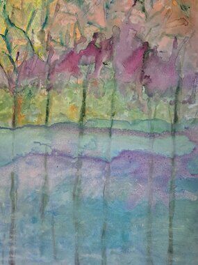 collectible art original mix media art 18x24